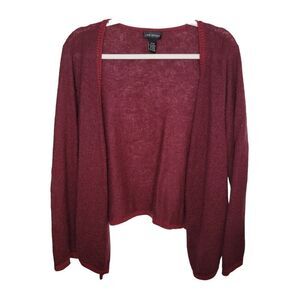 Lane Bryant wool & mohair blend open front cardigan 22/24